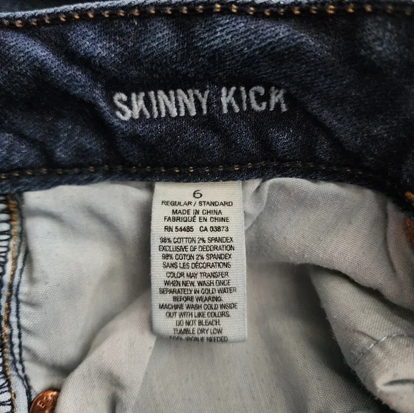 American Eagle Skinny Kick Jeans Size 6 - Picture 9 of 9